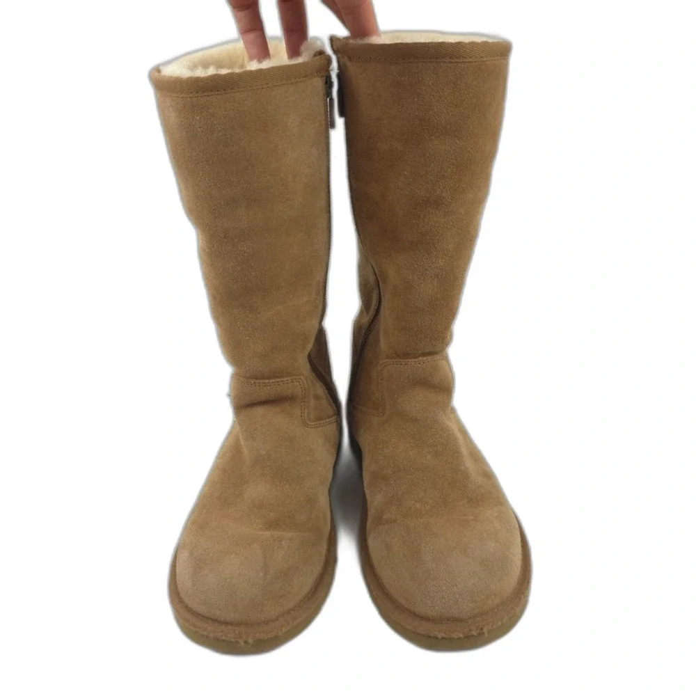 UGG Lil Sunshine Tall Boot Chestnut Lambskin Suede Sherpa Fur 90s Y2k Kids 2